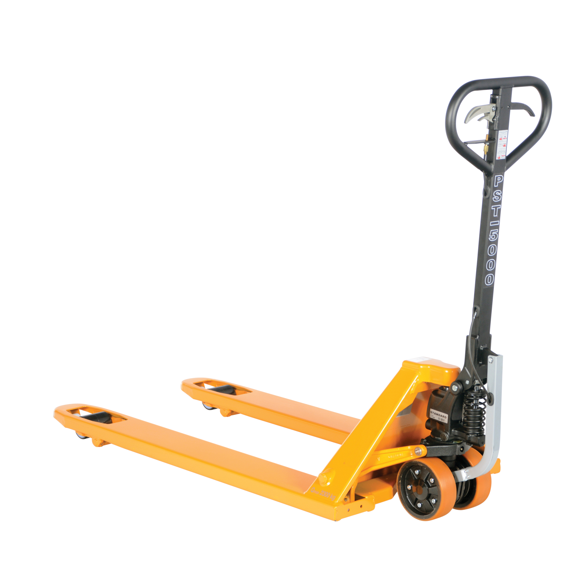 Vestil Steel Ergonomic Power Assist Pallet Truck 48 In. x 27 In. x 48 In. 5000 Lb. Capacity Yellow